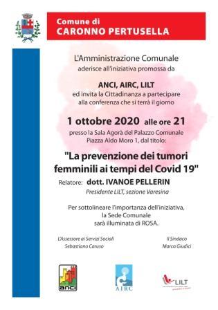 LA PREVENZIONE DEI TUMORI FEMMINILI ALL'EPOCA DEL COVID 19